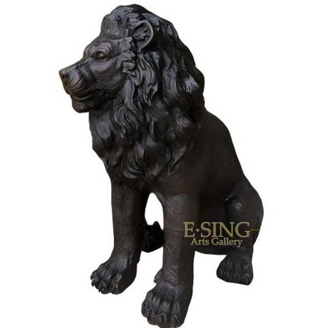 Pièce maîtresse détaillée de console d’entrée de lion en bronze moulé