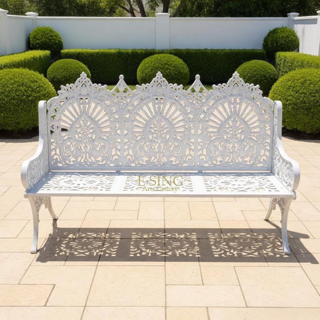 Banc de repos en fonte antique de haute qualité pour jardin